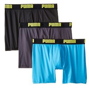 PUMA Men's Tech Boxer Briefs - 3-Pack, Size XL, Comfortable & Moisture-Wicking
